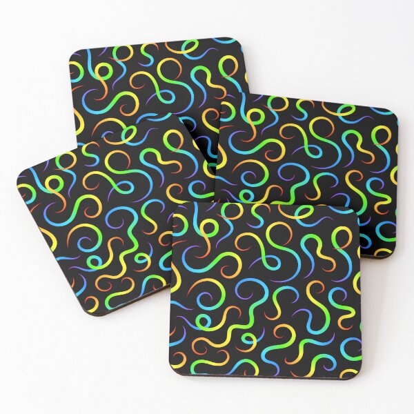 Item preview,  Glowing Rainbow Ribbons with a Dark Cyberpunk Aesthetic designed and sold by GraffiTimi.