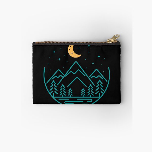 Item preview, Minimalist Mountain Night Sky Forest Line Art designed and sold by Imaginationbeyond.