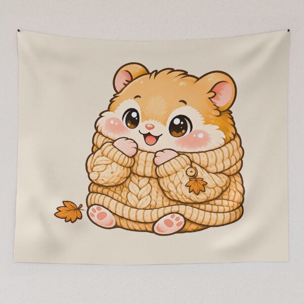 Item preview, Cozy Sweater Hamster ?? Cute Kawaii Winter Design designed and sold by Pick'n Quick.
