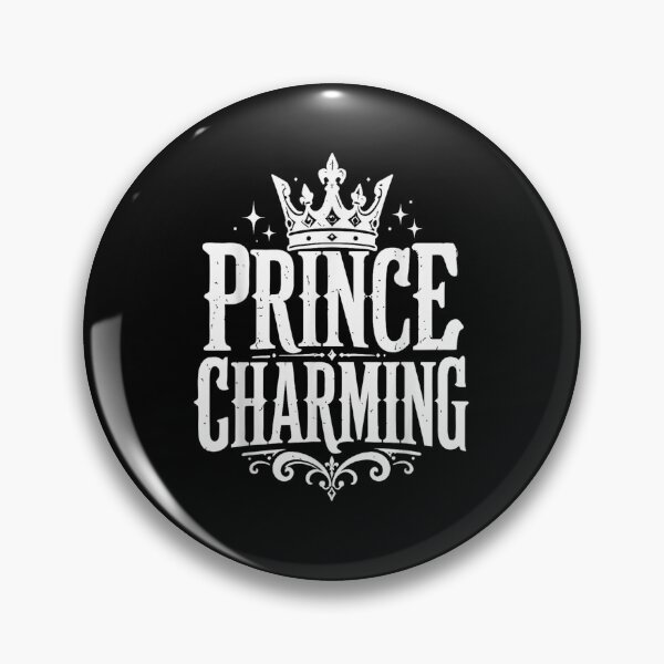 Item preview, Vintage Distressed White Prince Charming Crown Typography Graphic Design Print designed and sold by LizzyKeiko.