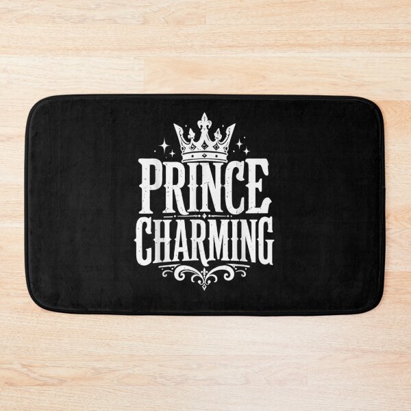 Item preview, Vintage Distressed White Prince Charming Crown Typography Graphic Design Print designed and sold by LizzyKeiko.