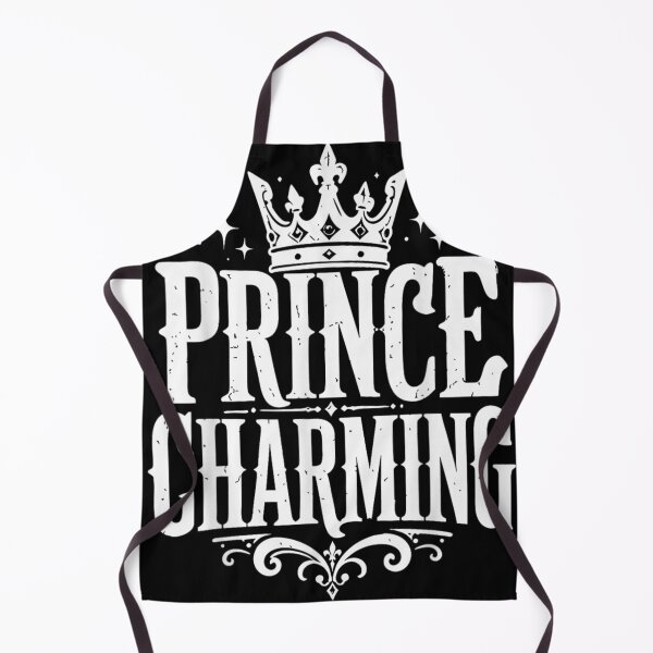 Item preview, Vintage Distressed White Prince Charming Crown Typography Graphic Design Print designed and sold by LizzyKeiko.