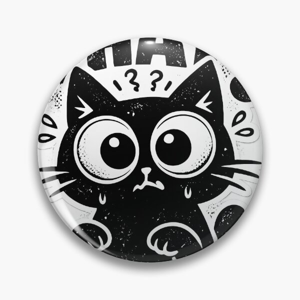 Item preview, Funny Cat What Meme - Confused Black Cat designed and sold by pranshuvibes.