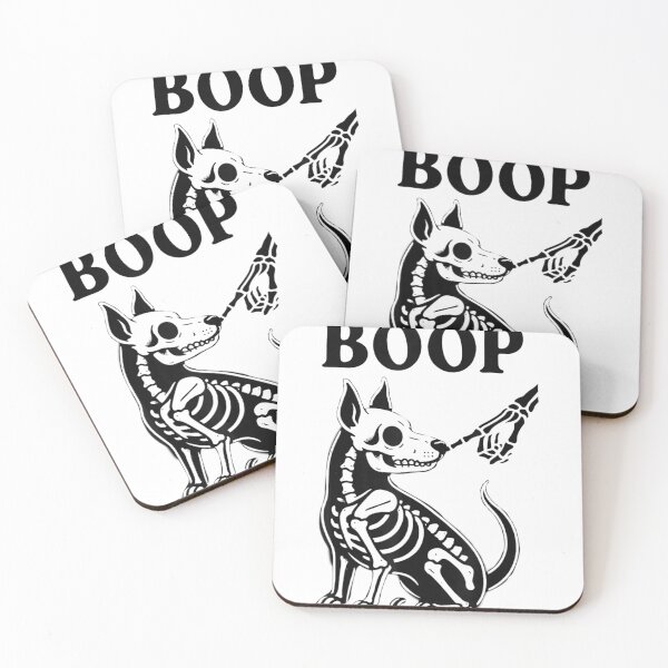 Item preview, Minimalist Skeleton Dog Boop Bone Hand Halloween Dark Aesthetic Design designed and sold by LizzyKeiko.