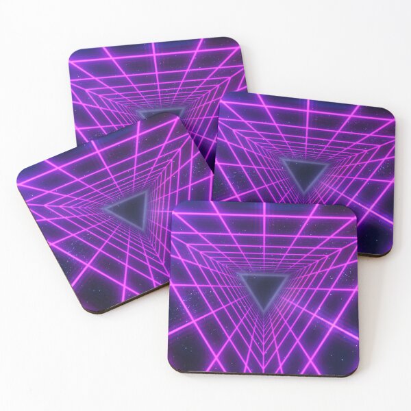 Item preview, Magenta Triangular Wireframe Tunnel designed and sold by Electric Shock!! Design.