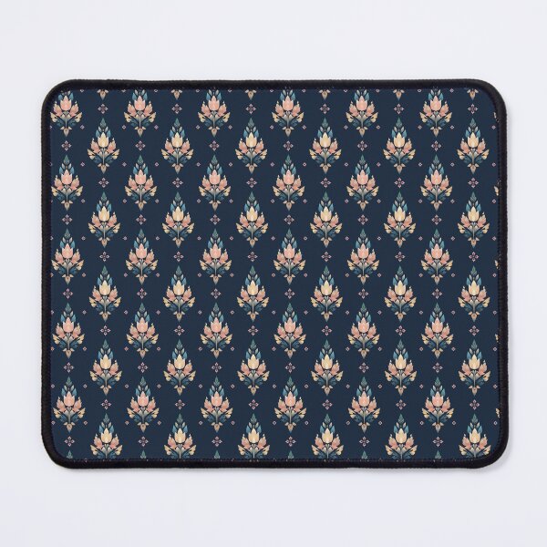 Item preview, Thai Lotus Floral Seamless Pattern Navy Luxury Botanical Surface Design designed and sold by KOPatternCo.
