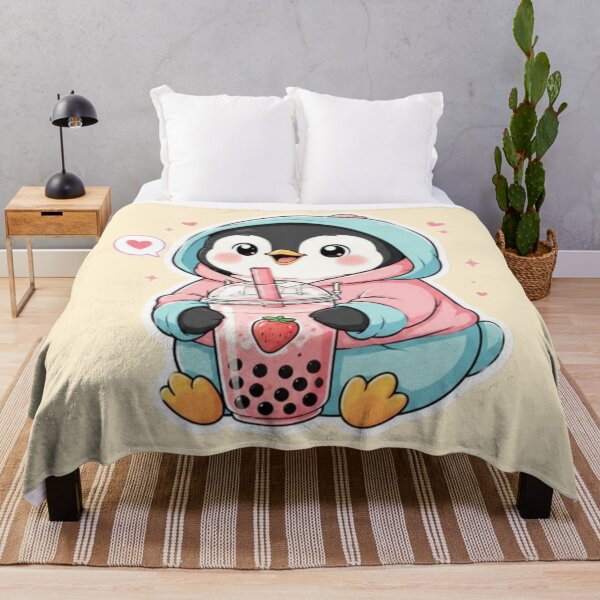 Item preview, Cute Bubble Tea Penguin Kawaii Sticker | Adorable Boba Lover Design designed and sold by Stylestickers55.