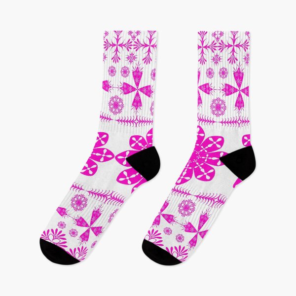 Artikelvorschau, Elegantes, nahtloses Bordürenmuster mit rosa Blumenornamenten für Textil- und Oberflächengestaltung entworfen und verkauft von Ei-Ei.