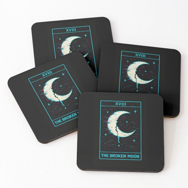 Item preview, Glitch Arcana – The Broken Moon Tarot designed and sold by JupiterGlitchEmpire.
