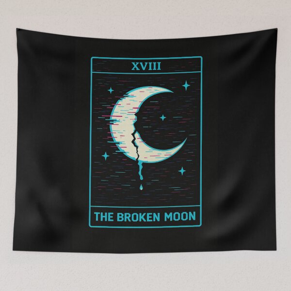 Item preview, Glitch Arcana – The Broken Moon Tarot designed and sold by JupiterGlitchEmpire.