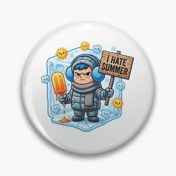 Item preview, I Hate Summer Funny Cartoon Sticker designed and sold by Imaginarium of Chaos falcon88 .