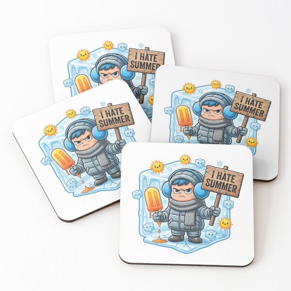Item preview, I Hate Summer Funny Cartoon Sticker designed and sold by Imaginarium of Chaos falcon88 .