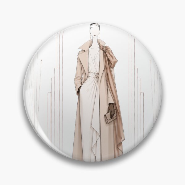 Item preview,  Atelier – elegant trench coat | Luxury Art Deco Fashion Illustration. designed and sold by NewtBoo.