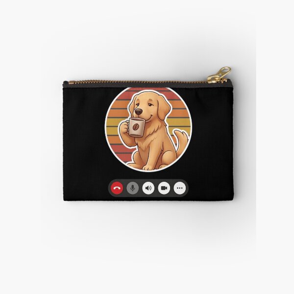 Item preview, Funny Golden Retriever Coffee Shirt | Cute Dog Video Call Cartoon | Dog Lover Gift | Pseudo 3D Puppy Sticker | Coffee Dog Aesthetic designed and sold by Basma Designs | Funny Shirts, Stickers & Mugs.