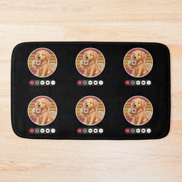 Item preview, Funny Golden Retriever Coffee Shirt | Cute Dog Video Call Cartoon | Dog Lover Gift | Pseudo 3D Puppy Sticker | Coffee Dog Aesthetic designed and sold by Basma Designs | Funny Shirts, Stickers & Mugs.