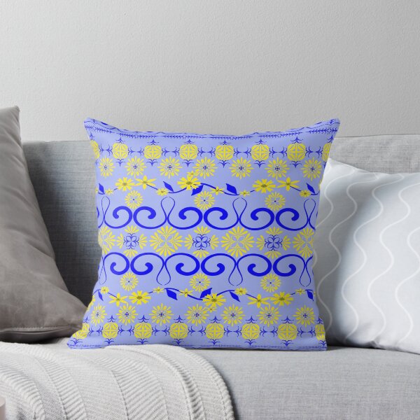 Item preview, Blue and Yellow Floral Ornamental Seamless Pattern for Textile, Wallpaper and Packaging designed and sold by Ei-Ei.