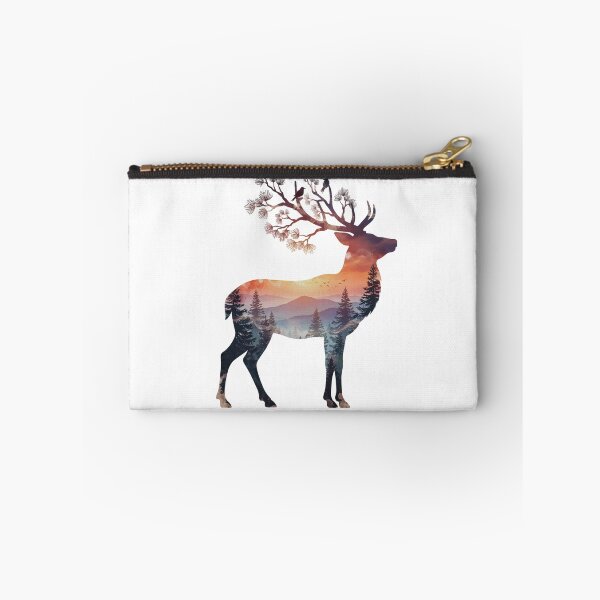 Item preview, Double Exposure Deer Sunset Forest Watercolor designed and sold by Gabe1983.