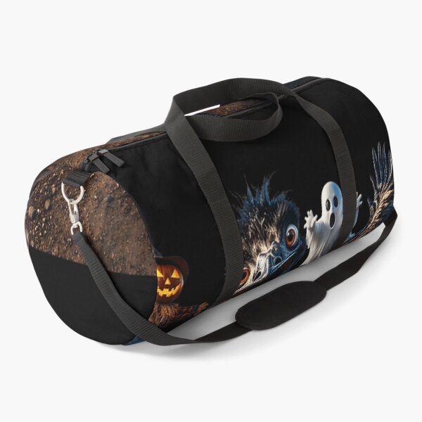 Item preview, Funny Emu Ostrich Taking Selfie With Ghost And Pumpkin Halloween designed and sold by MassonCalepon.