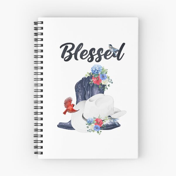 Item preview, Blessed with Cowboy Boots/Hat & Red, White & Blue Flowers & Birds designed and sold by JeweledDesigns.