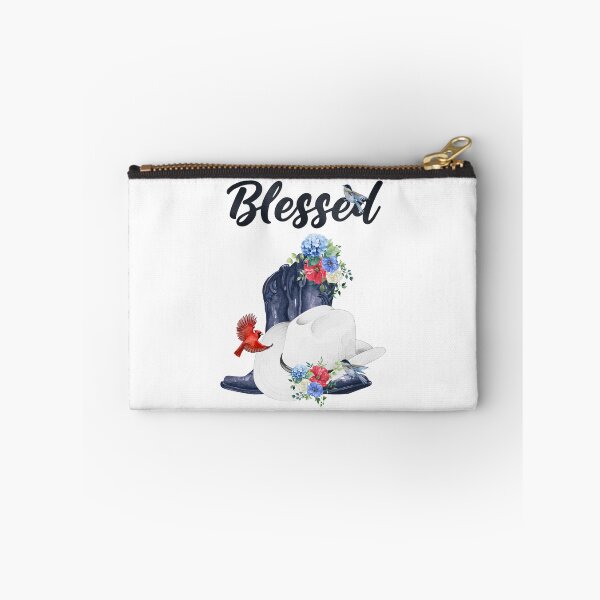 Item preview, Blessed with Cowboy Boots/Hat & Red, White & Blue Flowers & Birds designed and sold by JeweledDesigns.