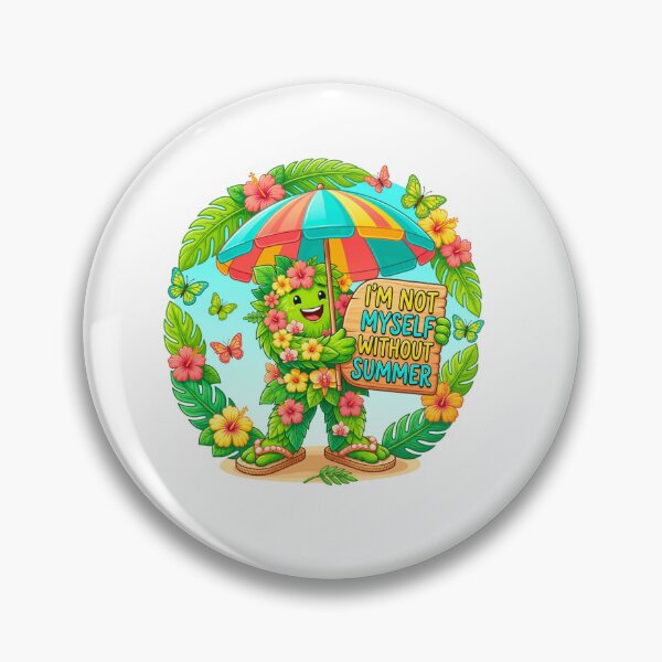 Item preview, I'm Not Myself Without Summer Cartoon Sticker designed and sold by Imaginarium of Chaos falcon88 .