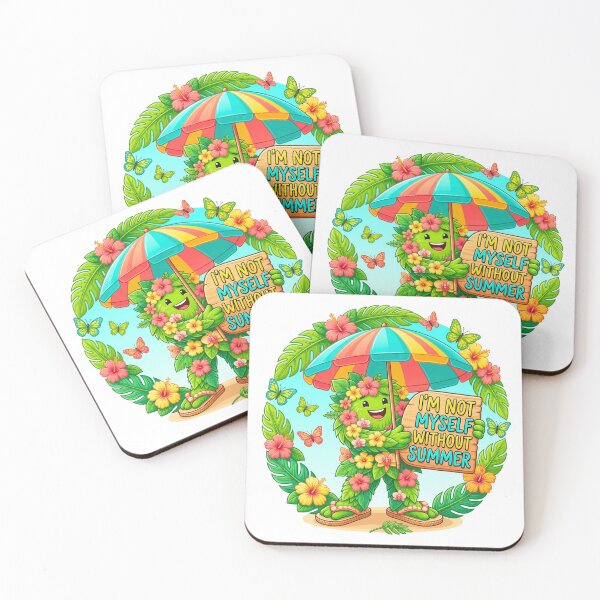 Item preview, I'm Not Myself Without Summer Cartoon Sticker designed and sold by Imaginarium of Chaos falcon88 .