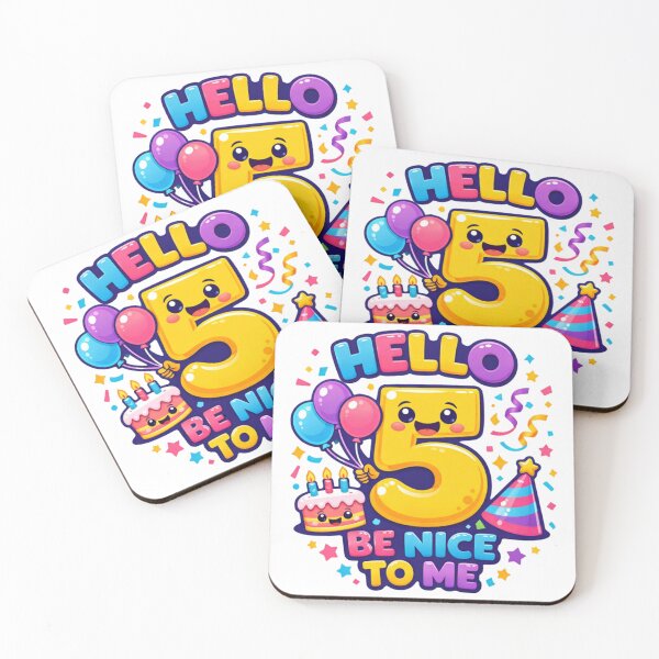Item preview, Hello 5 Be Nice to Me | Cute 5th Birthday Party Graphic T-Shirt designed and sold by rushaib.