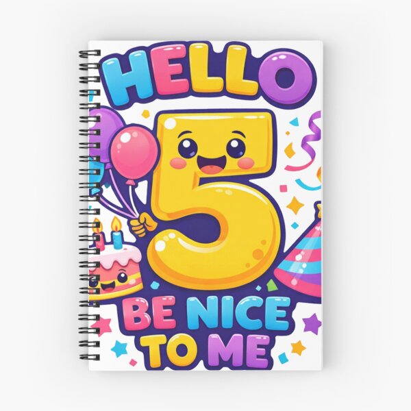 Item preview, Hello 5 Be Nice to Me | Cute 5th Birthday Party Graphic T-Shirt designed and sold by rushaib.