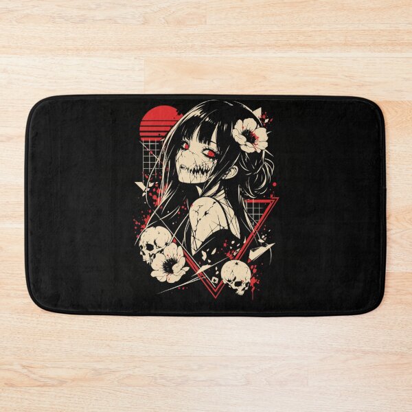 Item preview, Edgy Aesthetic Anime Zombie Girl Monster Teeth Skulls Retro Sunset designed and sold by MassonCalepon.