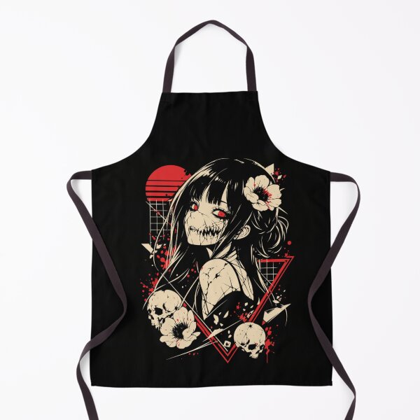 Item preview, Edgy Aesthetic Anime Zombie Girl Monster Teeth Skulls Retro Sunset designed and sold by MassonCalepon.