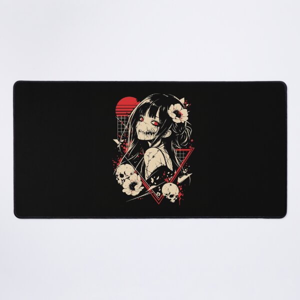 Item preview, Edgy Aesthetic Anime Zombie Girl Monster Teeth Skulls Retro Sunset designed and sold by MassonCalepon.