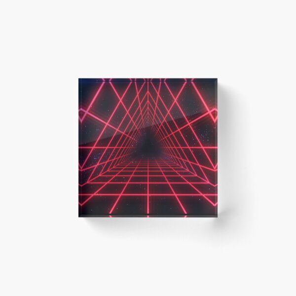 Item preview, Red Triangular Wireframe Tunnel designed and sold by Electric Shock!! Design.