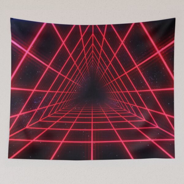 Item preview, Red Triangular Wireframe Tunnel designed and sold by Electric Shock!! Design.