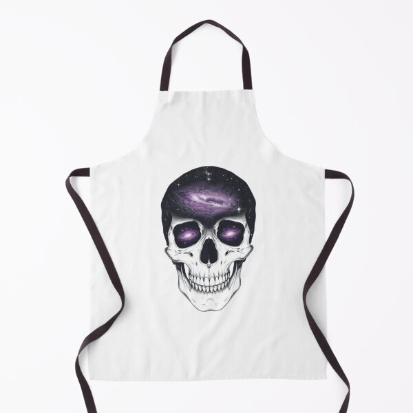 Item preview, Surreal Cosmic Skull with Purple Galaxy Space Art designed and sold by ByKayaPrints.