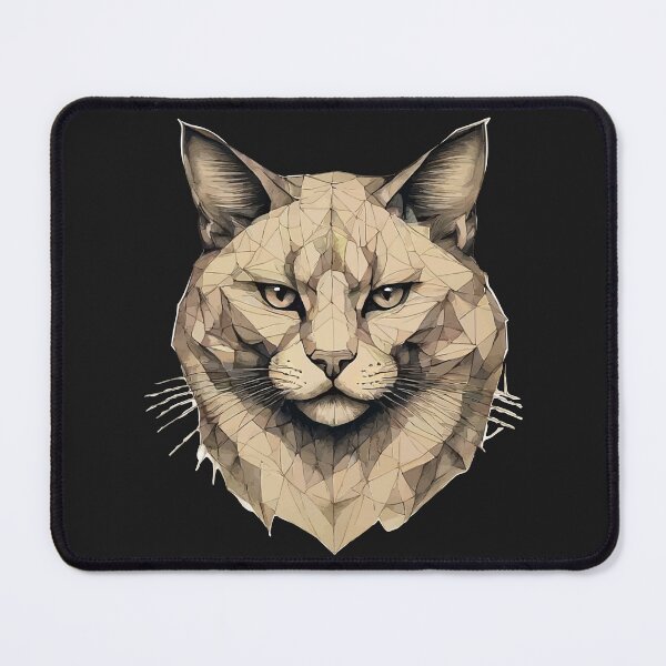 Item preview, Geometric Cat Portrait - Modern Pet Art designed and sold by Tklezardesigns.