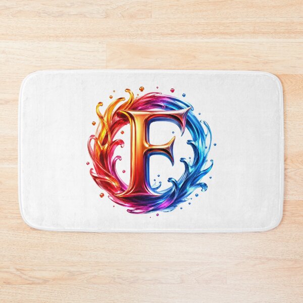 Item preview, AquaFlare Chromaflow Letter F designed and sold by BlissBlvdShop.