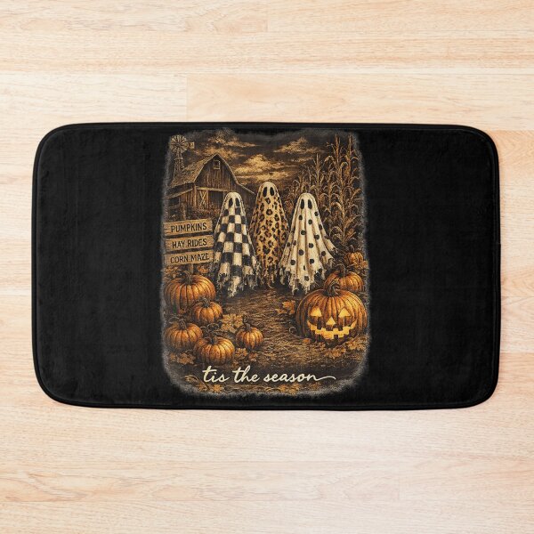 Item preview, Tis The Season Patterned Ghosts Country Barn Pumpkin Patch Cornfield designed and sold by NgumohaLanke.