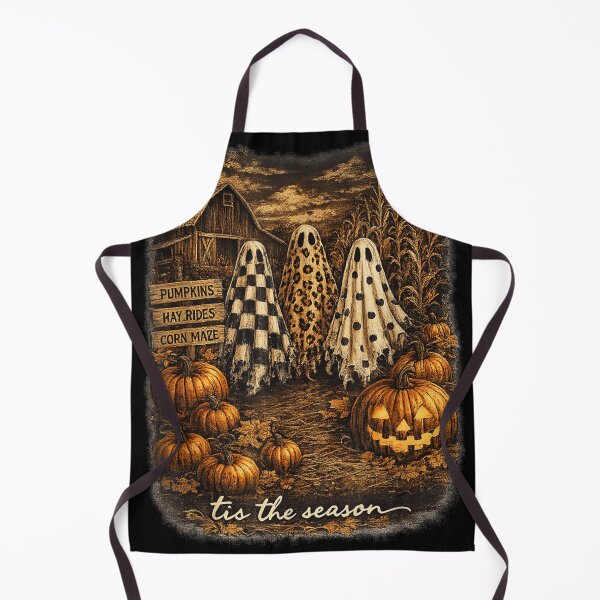 Item preview, Tis The Season Patterned Ghosts Country Barn Pumpkin Patch Cornfield designed and sold by NgumohaLanke.