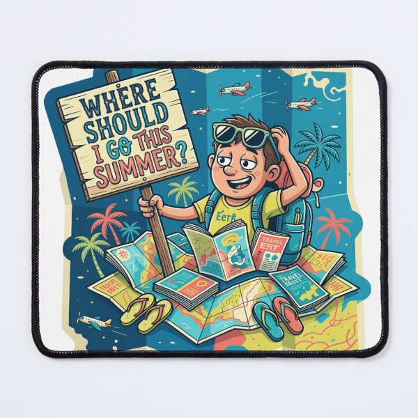 Item preview, Where Should I Go This Summer Travel Sticker designed and sold by Imaginarium of Chaos falcon88 .