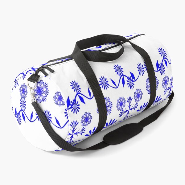 Item preview, Mediterranean Blue Floral Ornamental Seamless Pattern on White Background designed and sold by Ei-Ei.