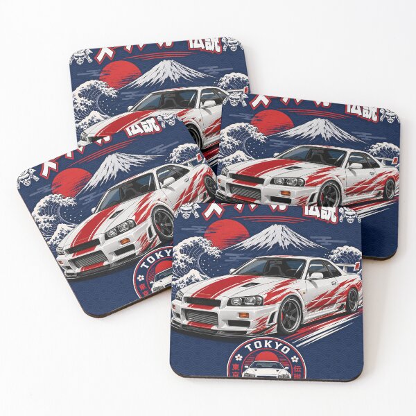 Item preview, JDM Sports Car Japanese Football Style Illustration designed and sold by MARQUES DESIGN ART .