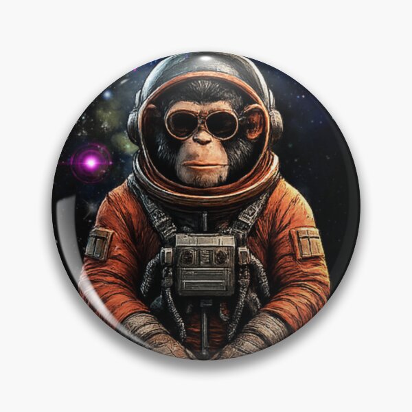 Item preview, Space Ape | Chimp Astronaut Sitting on Planet | Sci-Fi T-Shirt Design PNG designed and sold by Peanutspixel.