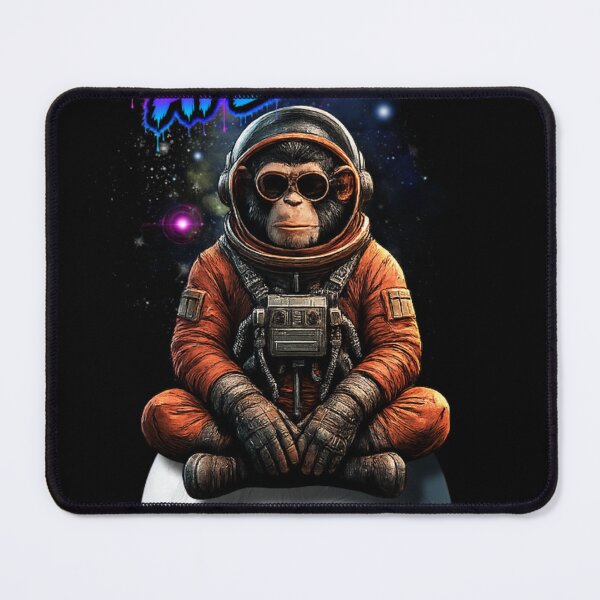 Item preview, Space Ape | Chimp Astronaut Sitting on Planet | Sci-Fi T-Shirt Design PNG designed and sold by Peanutspixel.