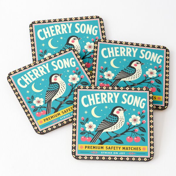 Item preview, Retro Sardine Bird Matchbox Print designed and sold by Filora Atelier | Bird Art.