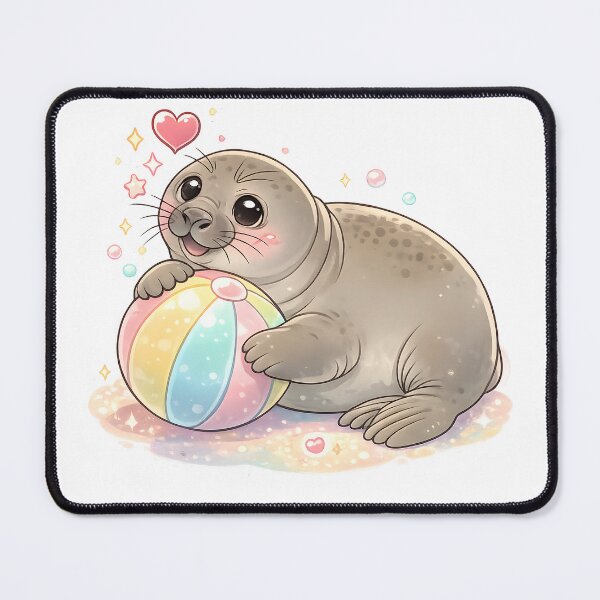 Item preview, Cute Baby Seal with Pastel Beach Ball designed and sold by Aekalak17.