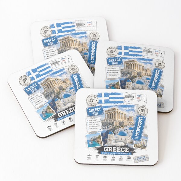 Item preview, Greece Travel Collage designed and sold by AtuqStudio.