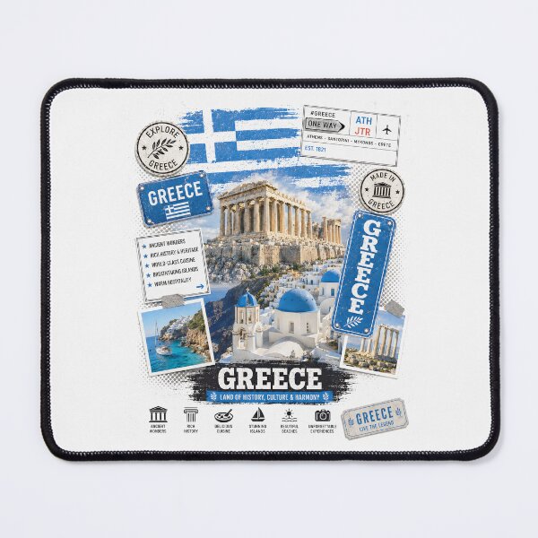 Item preview, Greece Travel Collage designed and sold by AtuqStudio.