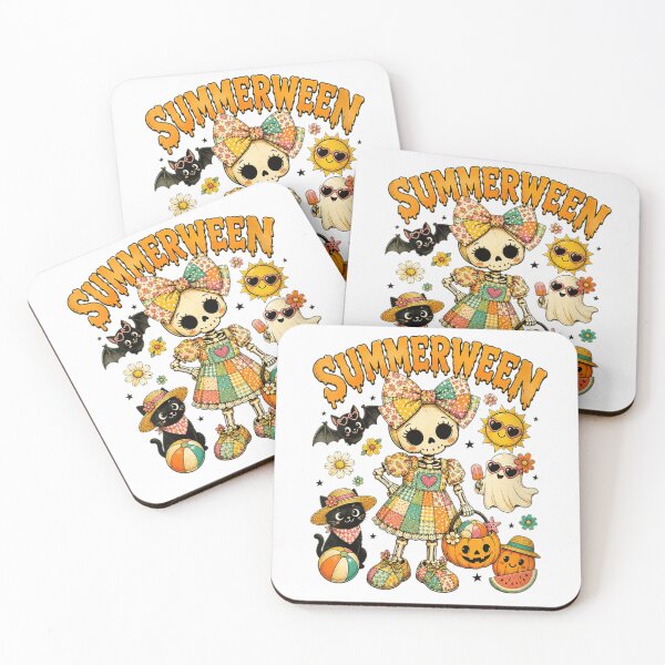 Item preview, Summerween Cute Skeleton Girl Pumpkin Summer Halloween Beach Vibes Art designed and sold by NgumohaLanke.