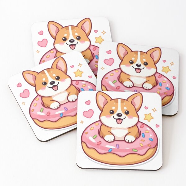 Item preview, Cute Corgi Donut Kawaii Sticker | Adorable Puppy Dessert Gift designed and sold by Stylestickers55.