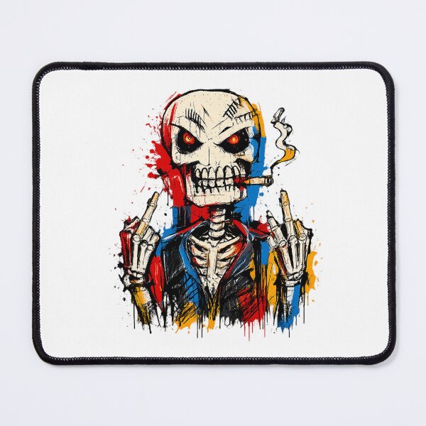 Item preview, Rebellious Smoking Skull Graffiti Street Art designed and sold by KARTICK DUTTA.